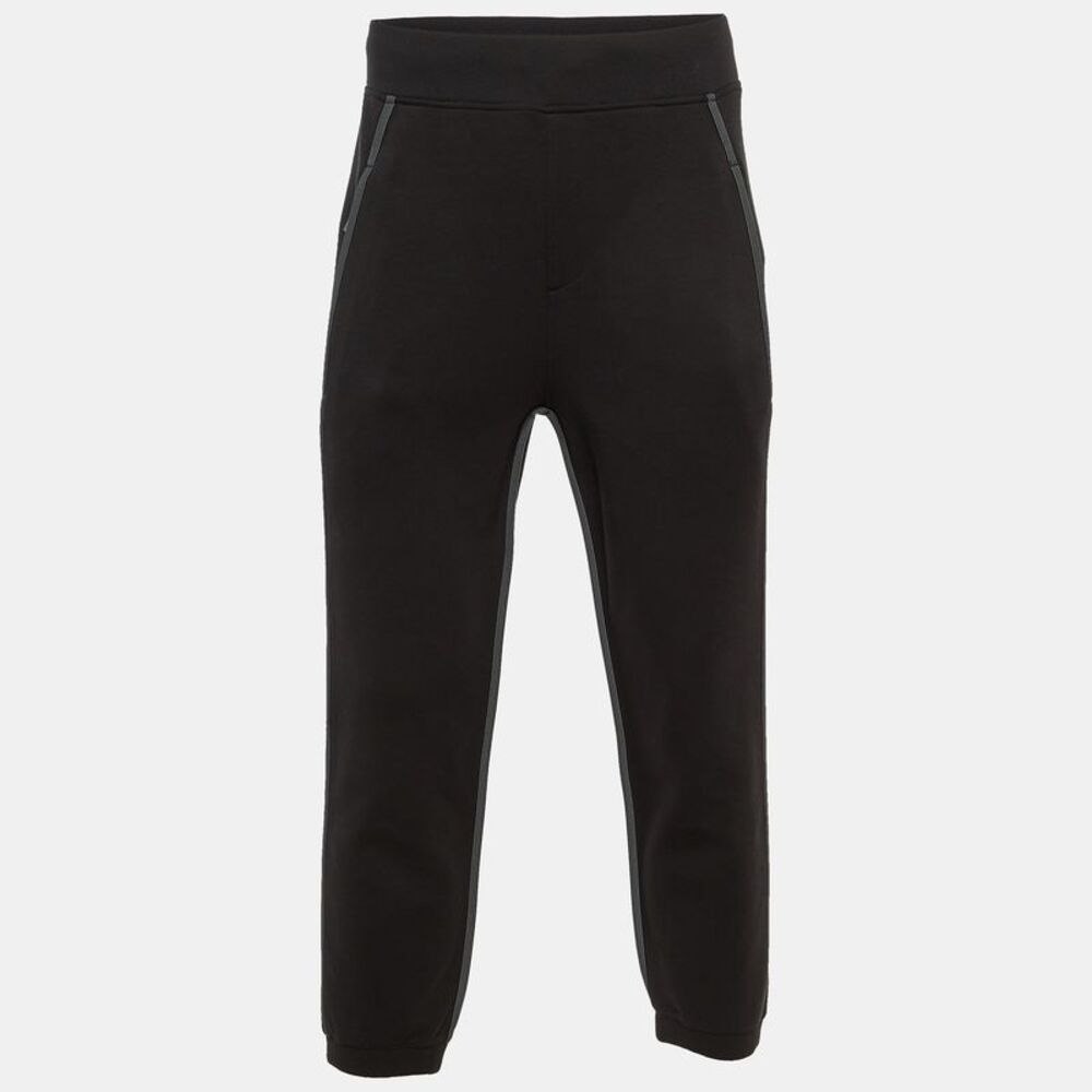 Neil Barrett Black Cotton Knit Joggers S